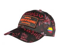 SKR Casquette Plata o Plomo Noire et Rouge Design Streetwear Colombia Baseball - Taille Unique - Noir