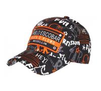 -SKR-Casquette Plata o Plomo Pablo Escobar Orange et Noire Medellin Baseball - Orange Taille unique