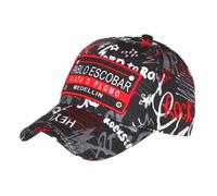 SKR Casquette Plata o Plomo Pablo Escobar Rouge et Noire Medellin Baseball - Taille Unique - Rouge
