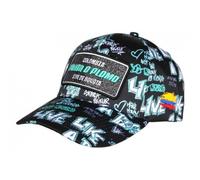 -SKR-Casquette Plata o Plomo Turquoise Noire Glitter Strass Streetwear Baseball - Vert Taille unique