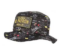 SKR Chapeau Bob El Patron Noir et Doré Medellin Colombia Streetwear - Taille Unique - Noir