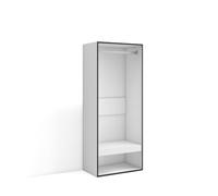 Skraut Home | Armoire Vestiaire Ouvert | Armoire de Rangement Ouverte | 60x145x35 cm | Chambre à Coucher, pièce | Vêtement, Dressing | Style Moderne | Blanc
