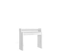 Skraut Home | Bureau Extensible | Postes de Travail | 99x90x35cm | rétractable | Bureau Ordinateur | Style Moderne | Blanc veiné