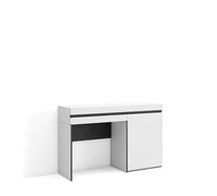 Skraut Home | Coiffeuse | Table Maquillage, Rangement | 121x75x35 cm | avec tiroir | Chambre à Coucher | Style Moderne | Blanc