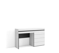Skraut Home | Coiffeuse | Table Maquillage, Rangement | 127x75x35 cm | avec tiroir | Commode, Buffet | Style Moderne | Blanc