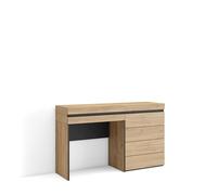 Skraut Home | Coiffeuse | Table Maquillage, Rangement | 127x75x35 cm | avec tiroir | Commode, Buffet | Style Moderne | Chêne