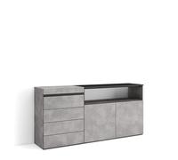 Skraut Home | Commode, Buffet, Armoire | Meuble de Rangement | 157x75x35 cm | Chambre à Coucher, pièce | Armoire à Tiroirs | Style Moderne | Ciment