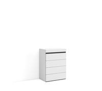 Skraut Home | Commode, Buffet, Armoire | Meuble de Rangement | 57x75x35 cm | Chambre à Coucher, pièce | Armoire à Tiroirs | Style Moderne | Blanc et Noir