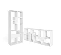 Skraut Home | Étagère Bibliothèque | Étagère de Rangement | 162x67x31cm | Salon, Bureau | Style Moderne | Blanc