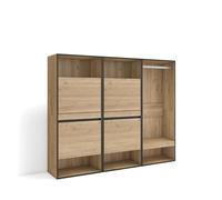 Skraut Home | Meuble à Chaussures | Meuble Rangement Chaussures | 180x145x35 cm | Chambre à Coucher, pièce | Vestiaire Ouvert | Style Moderne | Chêne
