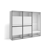 Skraut Home | Meuble à Chaussures | Meuble Rangement Chaussures | 180x145x35 cm | Chambre à Coucher, pièce | Vestiaire Ouvert | Style Moderne | Blanc