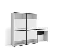 Skraut Home | Meuble à Chaussures | Meuble Rangement Chaussures | 190x145x35 cm | Chambre à Coucher, pièce | Coiffeuse | Style Moderne | Blanc