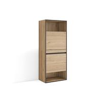 Skraut Home | Meuble à Chaussures | Meuble Rangement Chaussures | 60x145x35 cm | Chambre à Coucher, pièce | Armoire Chaussures | Style Moderne | Chêne