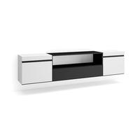Skraut Home | Meuble TV | Banc Télé | Grand Espace de Rangement | 200x45x35cm | pour Les TV jusqu'à 80" | Suspendu, Mural | Style Moderne | Blanc et Noir