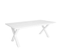 Skraut Home - Table à Manger | 10 Personnes | 200 | Robuste et Stable grâce à sa Structure et aux Pieds Solides | Idéal pour Les rassemblements de Famille | Blanc | Style Industriel