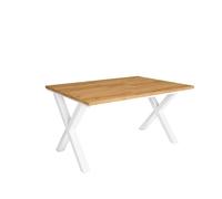 Skraut Home - Table à Manger | 6 Personnes | 140 | Robuste et Stable grâce à sa Structure et aux Pieds Solides | Idéal pour Les rassemblements de Famille | Chêne | Style Industriel