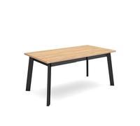 Skraut Home | Table à Manger | Meuble Salle à Manger | 170 | pour 8 Personnes | Pieds en Bois | Style Moderne | Chêne et Noir