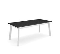 Skraut Home | Table à Manger | Meuble Salle à Manger | 200 | pour 10 Personnes | Pieds en Bois | Style Moderne | Noir