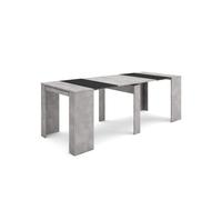 Skraut Home - Table console extensible - 220 - Pour 10 personnes - Ciment - Gris