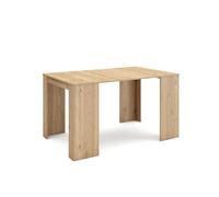 Table Console extensible avec rallonges jusqu'à 140 cm chêne clair 6 personnes