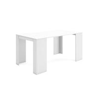 Skraut Home | Table Console Extensible | Console Meuble | 160 | pour 8 Personnes | Table à Manger | Style Moderne | Blanc