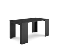Skraut Home | Table Console Extensible | Console Meuble | 160 | pour 8 Personnes | Table à Manger | Style Moderne | Noir