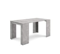 Skraut Home | Table Console Extensible | Console Meuble | 160 | pour 8 Personnes | Table à Manger | Style Moderne | Ciment