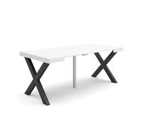 Skraut Home | Table Console Extensible | Console Meuble | 180 | pour 8 Personnes | Pieds Bois Massif | Style Moderne | Blanc