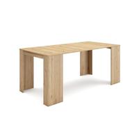 Skraut Home | Table Console Extensible | Console Meuble | 180 | pour 8 Personnes | Table à Manger | Style Moderne | Chêne