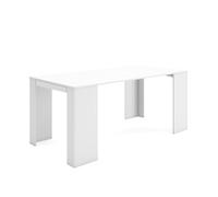 Skraut Home | Table Console Extensible | Console Meuble | 180 | pour 8 Personnes | Table à Manger | Style Moderne | Blanc