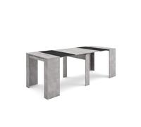 Skraut Home | Table Console Extensible | Console Meuble | 220 | pour 10 Personnes | Table à Manger | Style Moderne | Ciment