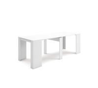 Skraut Home | Table Console Extensible | Console Meuble | 220 | pour 10 Personnes | Table à Manger | Style Moderne | Blanc