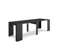 Skraut Home | Table Console Extensible | Console Meuble | 260 | pour 12 Personnes | Table à Manger | Style Moderne | Noir