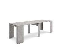 Skraut Home | Table Console Extensible | Console Meuble | 260 | pour 12 Personnes | Table à Manger | Style Moderne | Ciment