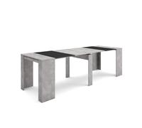 Skraut Home | Table Console Extensible | Console Meuble | 260 | pour 12 Personnes | Table à Manger | Style Moderne | Ciment