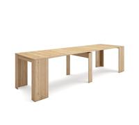 Table console extensible, 300, Pour 14 personnes, Table à Manger, couleur Chêne