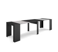 Skraut Home | Table Console Extensible | Console Meuble | 300 | pour 14 Personnes | Table à Manger | Style Moderne | Ciment
