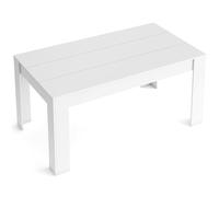 Skraut Home - Table modèle Kai, Salle à Manger de 140cm Extensible 200cm, Couleur Blanc Mat, Mesures: 90.4 Largeur x 140.4/200.4 Longueur 76.1 Hauteur
