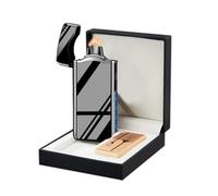 SKRFIRE Briquet à Arc Anti-Vent - Briquet Électrique sans Flamme, Rechargeable Rapide, Construction Métal Solide, Usage Intérieur/Extérieur, Excellent Cadeau d'anniversaire(Noir)