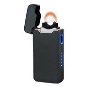 SKRFIRE Briquet électrique à arc plasma coupe-vent rechargeable USB avec indicateur de batterie (noir mat de luxe)