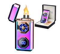 SKRFIRE Briquet électrique rechargeable USB C Arc Plasma Haute Puissance Flamme Cool Coupe-vent Électronique Bougie Briquet avec lampe de poche LED pour bougie, feu d'artifice, encens (Multi)