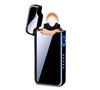 SKRFIRE Briquet Tempête Briquet Electrique Briquets Rechargeable USB- Indicateur de Batterie pour Bougie （Noir）