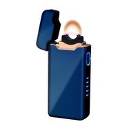 SKRFIRE Briquet Tempête Briquet Electrique Briquets Rechargeable USB Lighter indicateur de Batterie (Bleu Brillant)