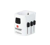 SKROSS | 1.103155 | PRO Light | Adaptateur de Voyage Universel 2 et 3 Pôles avec Prise SHUKO - Tension et Puissance : 100V - 630W / 250V - 1575W - Protection Contre les Chocs électriques