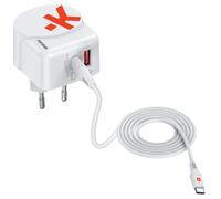 Skross 1.302425 chargeur d'appareils mobiles Caméra Numérique, Lecteur e-book, Ordinateur portable, Chargeur électrique, Smartphone, Smartwatch, Tablette Blanc Secteur Charge rapide Intérieure