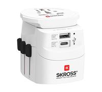 Skross Câble USB USB 2.0 USB-C® mâle, USB-C® mâle 1.20 m gris sidéral rond, flexible, gaine textile SKCA0017C-C120CN