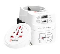 SKROSS - Pro Light AC45PD - Adattatore Universale da Viaggio da e per il Mondo Con 2 Prese USB Type A e Type C - Fast Charge da 45W - Tensione e Potenza : 100 V AC - 700 W / 250 V - 1750 W