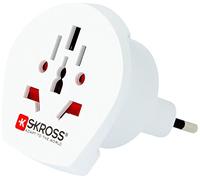 SKROSS - 1.500223 | World to Italy, Adaptateur de Voyage Universel - Tension et Puissance : 100V - 1000W/250V - 2500W - Protection Antichoc électrique Blanc