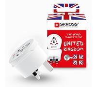 SKROSS - 1.500225-E | World to UK | Adaptateur de Voyage Universel pour Le Royaume-Uni - Tension et Puissance 100V - 700W / 250V - 1750W - Protection Anti-Choc électrique