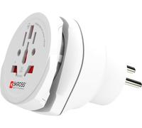 SKROSS - 1.500231-E | Monde vers UK | Adaptateur de Voyage Combo EU vers UK et Monde vers EU - Tension et Puissance 100V - 750W / 250V - 1750W. Max Load 7A. Protection Contre Les Chocs électriques